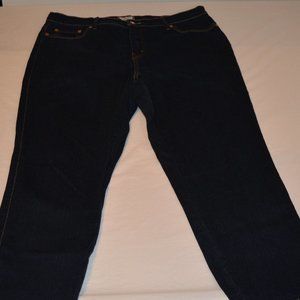 Levis Women's Size 16 Medium Perfectly Slimming 512 Ankle Pencil Dark Wash Jeans